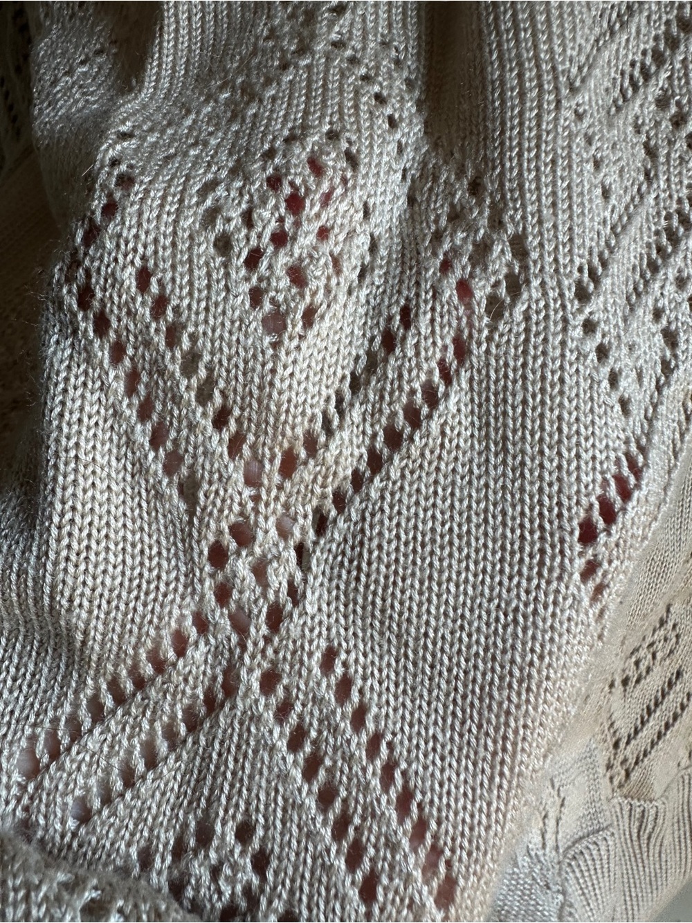 Vintage Embroidered Floral Lace Knit Cardigan Sweater Cottagecore Romantic - Picture 9 of 10
